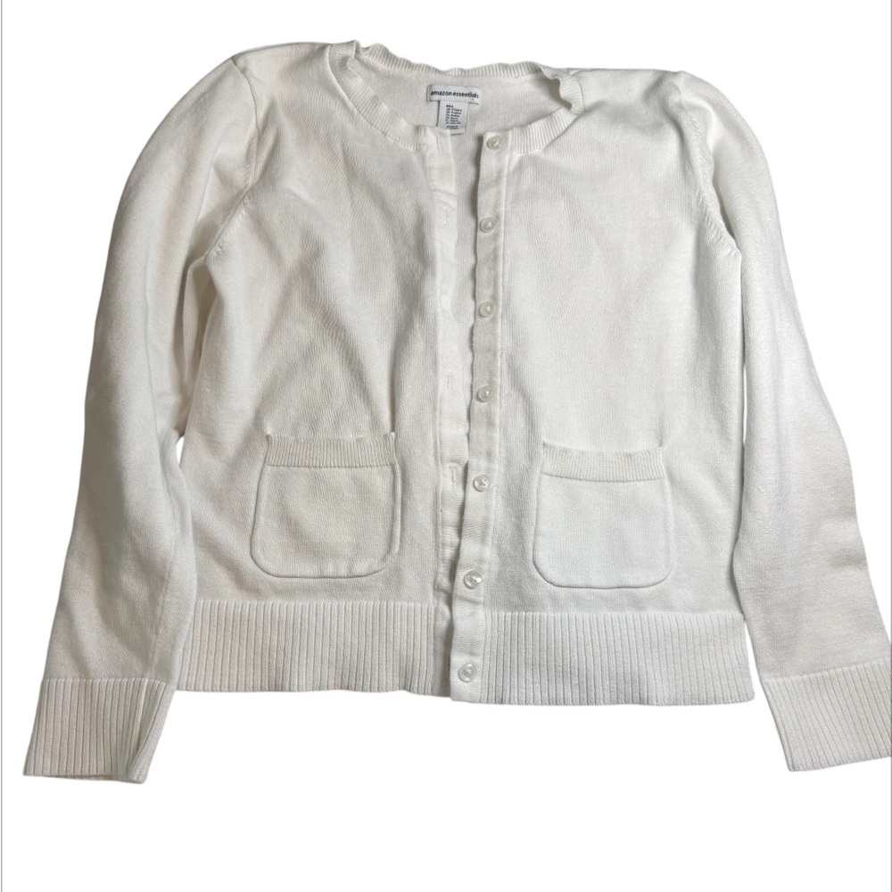 Amazon Essentials Girls White Cardigan – Size L (9 Years)